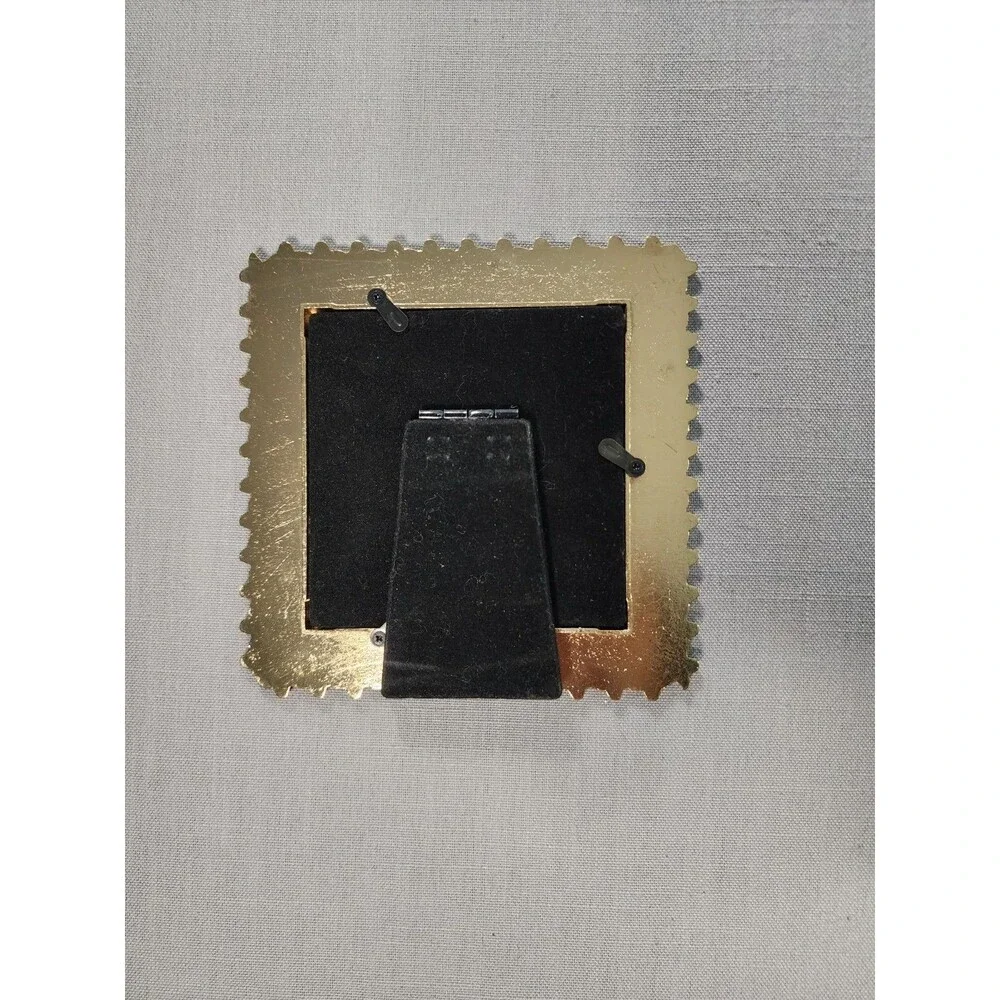 Vintage Black & Gold Jeweled Square Picture Frame – Ornate Rhinestone Accent...
